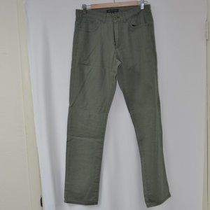 New pair of Saks Fifth Avenue, olive green pants, linen/cotton blend, size 28